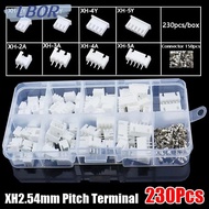 LBOR 230Pcs Pin Connector, XH2.54 Housing Kit 2.54mm Pitch Terminal, 2p 3p 4p 5pin Male And Female 4