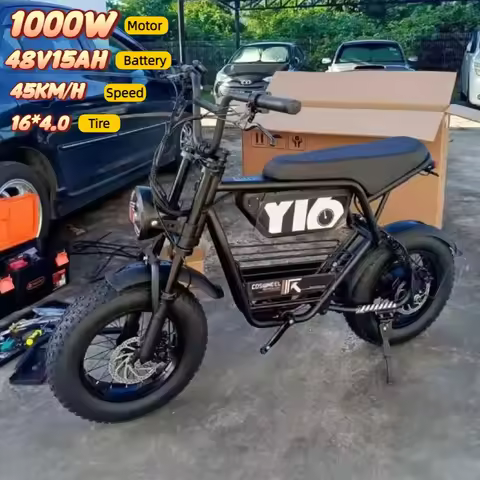 Electric bike Y16 Peak1000W motor 48V 15AH battery 45km/h mountain e-bike 16-inch fat tire all-terra