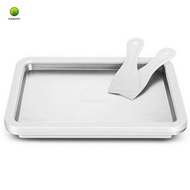 Mesin Pembuat Es Krim Roll Plate Dengan 2 Spatula Plastik Handmade