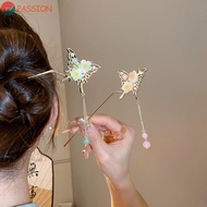 PASSION Hanfu Hair Chopsticks, Flower Tassels Butterfly Hair Stick, Elegant Hair Accessories Hanfu Ornament Cheongsam Chinese Style Hairpin Girls/Women
