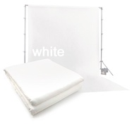 Studio Green Screen Muslin Cotton Fabric White Color Backdrop Background for Videography Photography