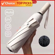 Automatic Reverse Umbrella - High-Quality, Large Full Auto Open/Close, UV and Windproof for Sun and 