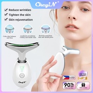 CkeyiN【Local shipment】Neck Face Massager Smart Neck Beauty Device 3 Colors LED Photon Therapy Heating EMS Vibration Facial and Neck Wrinkle Removal Beauty Tool  LED Photon Therapy Skin Tighten Reduce Double Chin Anti Wrinkle Remove Lifting