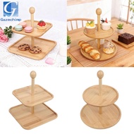 Gazechimp Wood Cupcake Stand Dessert Display Stands Two Tiered Trays Cupcake Display Stand for Farmh