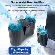Cooling Fan Waist Fan USB Charging 20000mAh Hanging Waist Fan Neck Fan For Traveling Sport Outdoor M