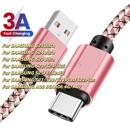 USB A to Type C Charging Cable Fast Charger Nylon Braided Data Cable For For SAMSUNG S25FE S24FE S25