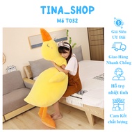 Cute yellow duck teddy bear with high quality Korean velvet cover, soft and smooth, 4-way stretch 60