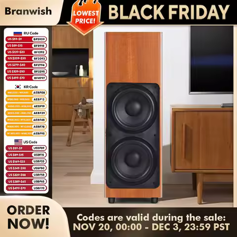 Active/Passive Wooden Subwoofer Double 8 Inch HiFi Speaker High Power Sound Box for Home Theater Aud