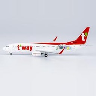 NG 德威航空 B737-800 HL8306 HL8086 萬事達卡 1:400 合金模型