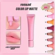 Romand Matte Lipstick 06 Strawberry Mousse, Lightweight Mousse Texture, Gradient Rainbow, Non-Sticky