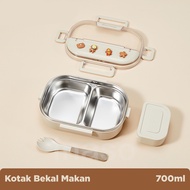 Inaso Kotak Bekal Makanan Sekolah Anak Tempat Wadah Makanan Nasi Sayur Lunch Box Anti Tumpah HMB107