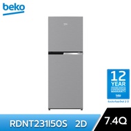 BEKO เบโค ตู้เย็น 2 ประตู ขนาด 7.4 คิว รุ่น RDNT231I50S สีเทา
