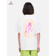 GRAMIC summer outdoor T-shirt cotton fingerprint little savage printing loose short sleeves for men 