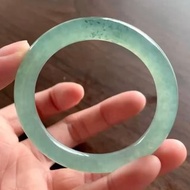 冰種 天然翡翠 緬甸 A玉 玉鐲 • 冰玻種湖綠翡翠圓鐲