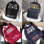 Kenzo Backpack Men And Women Nylon Cloth Tiger Head Embroidery Leisure Travel Bag Campus Computer Bag