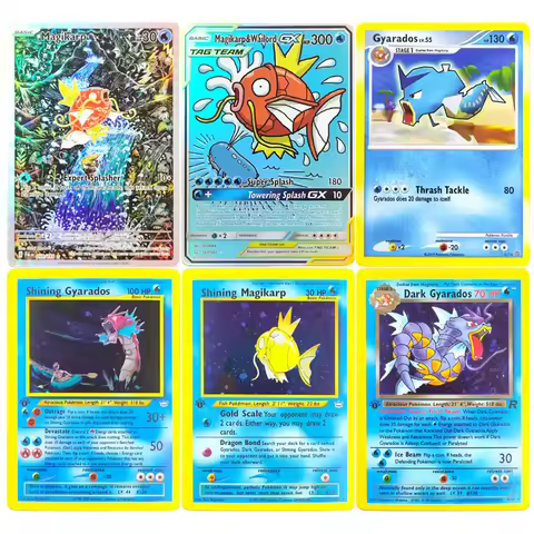 Proxy Pokemon Card English Gyarados Shining Magikarp GX EX Vmax PTCG Collection Trading Card Game