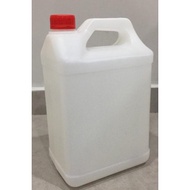 HDPE 5L JERRY CAN , WATER CONTAINER , C/W RED CAP AND SEALER , TONG PLASTIC AIR PUTIH -> READY STOCK