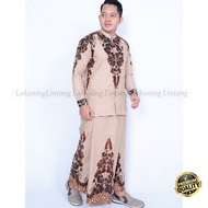 Setelan Celana Sarung Baju koko Batik Motif Akhwan Terbaru /COD / Setelan Sarung Kemeja Koko Batik / Busana Muslim Baju Koko Batik / Baju Muslim Batik Setelan Celana Sarung