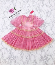 ป้าย WideliaReal มินิเดรสตัวสั้น เดรสสั้นแขนพอง ชายชั้นๆ ดีเทลแต่งลูกไม้ที่ชาย งานสะสม งานตามหา ฟูน่