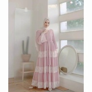 baju gamis wanita cantik muslim lebaran 2021