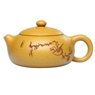 Ant Snacks Yixing Zisha Pot Gold SClay Flat Xishi Teapot