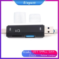 Eleganthome USB OTG Adapter  SD Card Reader TF Memory Cards for PC Android Mobile Phone Laptop