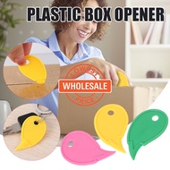 [Wholesale] Mini Portable Colorful Plastic Box Opener Pocket Art Utility  / Keychain Slicer Unpacking  / Express Box  Safety Paper Cutter / Cutting Supplies Letter Opener