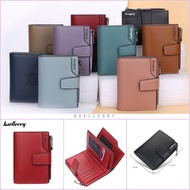 baellerry Letter Detail Small Wallet, Women's Simple Faux Leather Fold Wallet With Multiple Card Slo