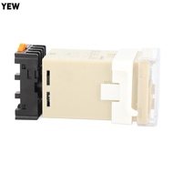 YEW Digital Time Relay, 0.01S-99H99M 220V Time Relay, Precision Timing with Socket Base DH48S‑2Z DH4