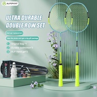 ALPSPORT Gemini 2Pcs 4U G5 100% Carbon Fiber Badminton Racket Design 22~24LBS T800 Recket Set String