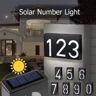 Solar House Number 0-9 LED Lamp Outdoor Garden Solar Number Door Plate Outdoor Lighting Rechargeable