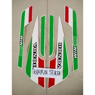 HIJAU Honda win 1991 91 green striping sticker