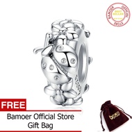 BAMOER Hạt Chặn Trang Sức Bằng Bạc 925 Hạt Charm Phù Hợp Với Vòng Tay Sang Trọng Châu Âu Cho Nữ Hạt