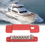 Walfront 12 Position Bus Bar for Power Distribution on Boats and Marine Vehicles Black Red Accepts u