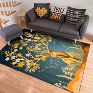 Elk print rug non-slip, large area rug, home, living room, bedroom decoration, kids room, play mat