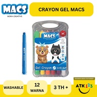 MACS Gel Crayon Macs brand contains 12 colors Washable Crayon Face Crayon