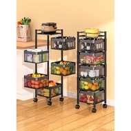 [Ready Stock] Rotating Storage Rack/ Kitchen Rack/ Movable Rack/ Bedroom Rack