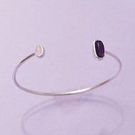 簡約紫晶開口式手環