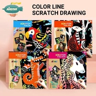 Avenir Scratch Art Creative thinking DIY Children Art For Kids with 3y+ (Ready Stock)