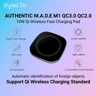 AUTHENTIC M.A.D.E M1 QC3.0 QC2.0 Wireless Fast Charging Pad 10W | Qi 1.2 International Certification