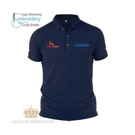 Baju Polo Classic T Shirt  logo Jiksoo SK Magic Sulam Embroidery FOR MEN & WOMEN  Short Sleeve 100% 