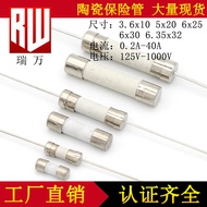 Fuse Tube T1A 2A 3.15A 5A 10A 15A 20A 25A 30A 40A Ceramic Fuse