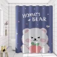 Cartoon cloth shower curtain, washable, fast dry up|卡通 滌綸布 浴簾 防水 速乾 [#浴簾#浴室#浴房#洗手間#冲凉房#家居用品#日常用品#清潔#