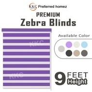 KKC PREMIUM KOREA ZEBRA BLINDS Custom 9ft Height/Curtain Blinds/Bidai Tingkap Modern Zebra/Premium Quality