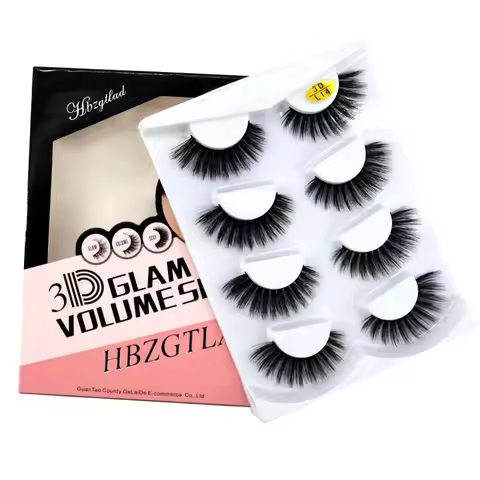 4 pairs natural false eyelashes fake lashes long makeup 3d mink lashes eyelash extension mink eyelas