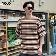YOLO เสื้อยืด OVERSIZE เสื้อยืดโอเวอร์ไซส์ เสื้อคอตตอน คอกลม แนวสตรีท Y273
