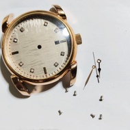 Laojia Retro Steel Case 2813 8215 8205 Movement Rose Gold Case Male 40mm Transparent Bottom Watch Ac