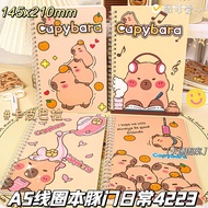 1/4Pcs Cartoon Kawaii Capybara A5 Coil Notebook Exercise Book Cute Notepad Diary School Stationery S