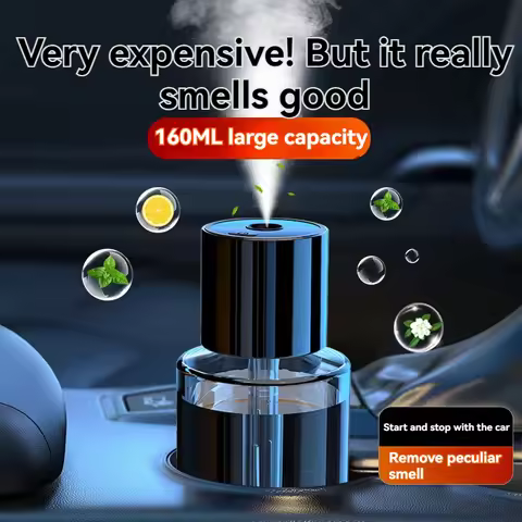 CNDK Smart Car Air Freshener, Rechargeable Car Aroma Diffuser, 3 Levels of Adjustable Intelligent Ca