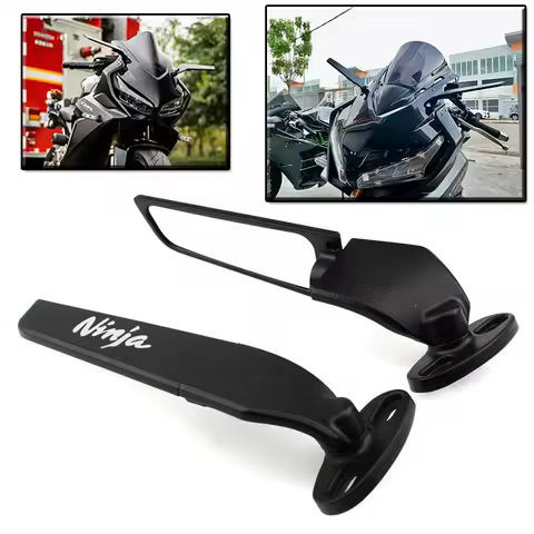 For ninja 400 650 300 250 250R ZX14R ZX10R ZX6R 1000 SX H2 ZX7R Motorcycle CNC Rear View Mirrors HD 
